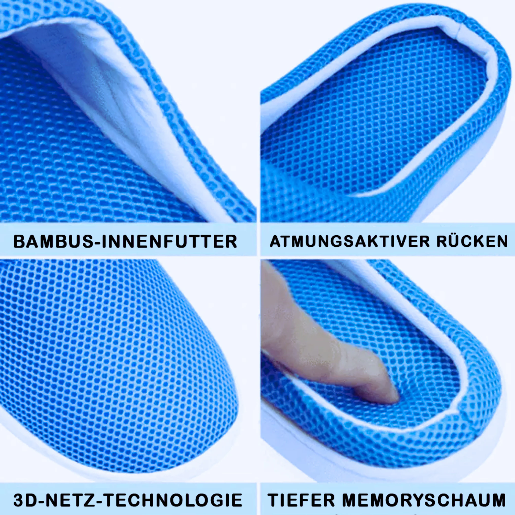 Best Direct® Slipper - Gel Schuh Hausschuh, Mesh Stepluxe Summer Slippers