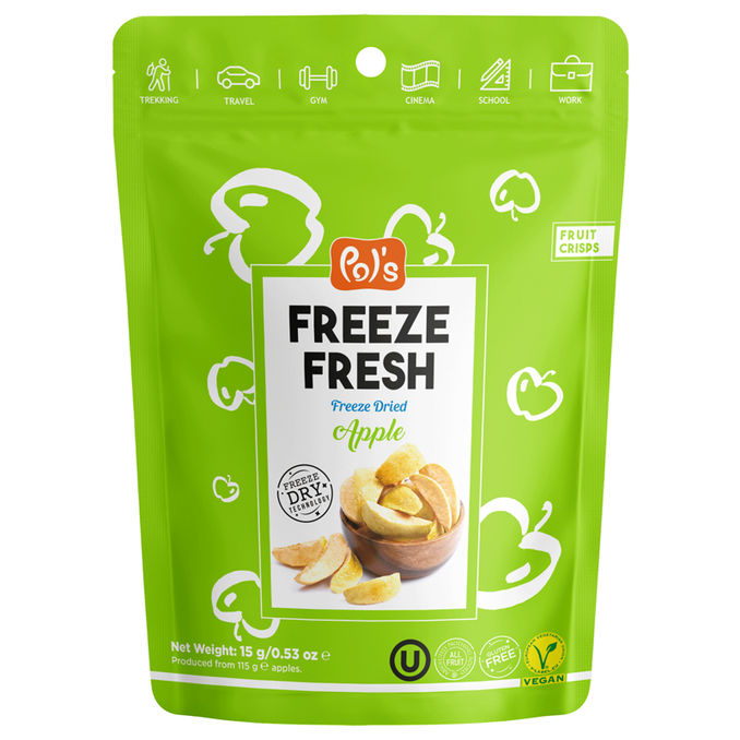 Gefriergetrockneter Apfel, 15g von Pol's Freeze Fresh
