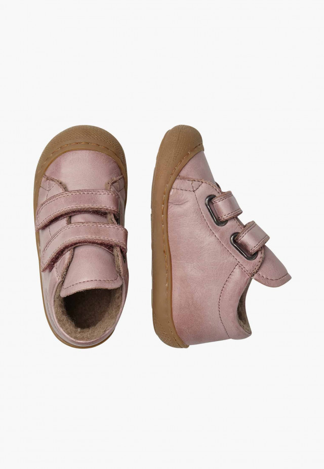 NATURINO COCOON VLLauflernschuhe aus Nappaleder mit Wollfutter, Altrosa