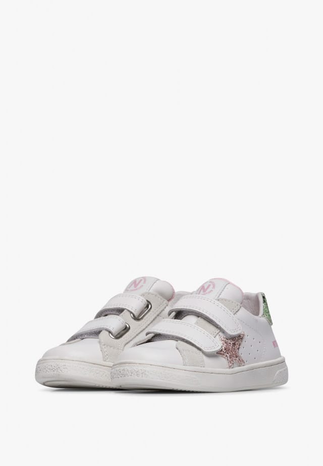 NATURINO PINN VL.Sneakers aus Leder und Veloursleder, Weiß
