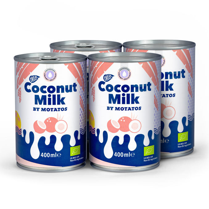BIO Kokosnussmilch, 4er Pack, 4 x 400ml von By Motatos