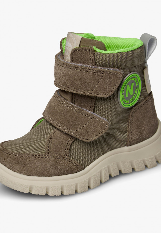 NATURINO GEMINAE 3 VL WP.Stiefel aus Veloursleder und technischem Gewebe, Braun
