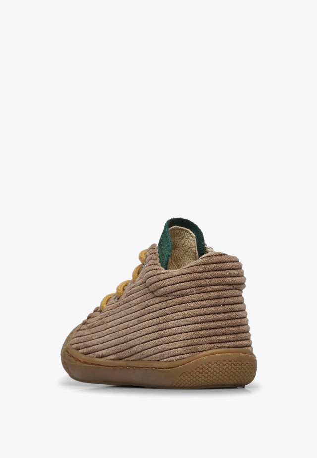 NATURINO COCOONLauflernschuhe aus Veloursleder, Braun-Grün