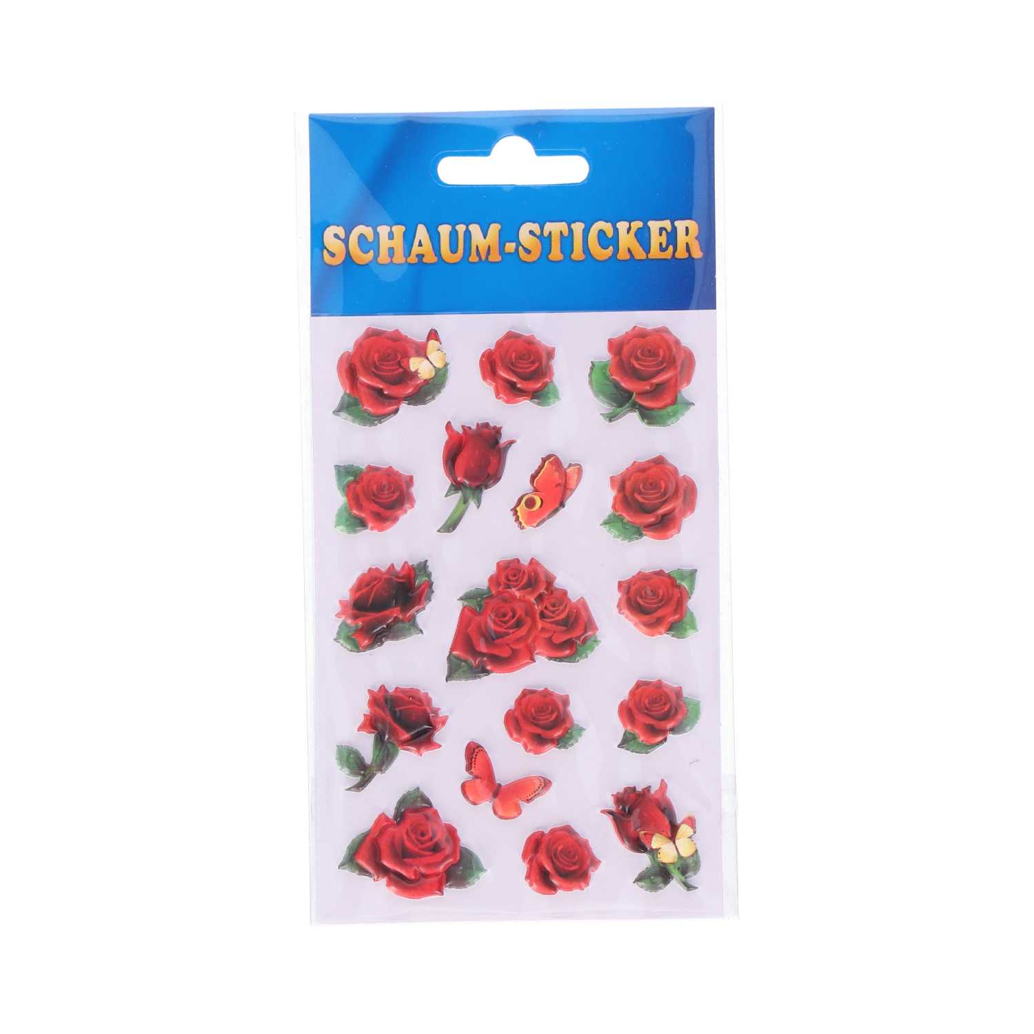 Schaum Sticker Blumen 1 Blatt 6fach