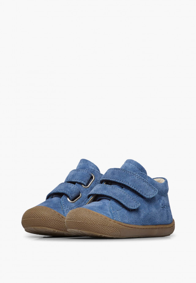 NATURINO COCOON VLLauflernschuhe aus Veloursleder, Azurblau