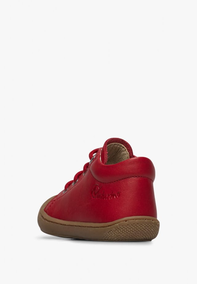 NATURINO COCOONLauflernschuhe aus Leder, Rot-Braun