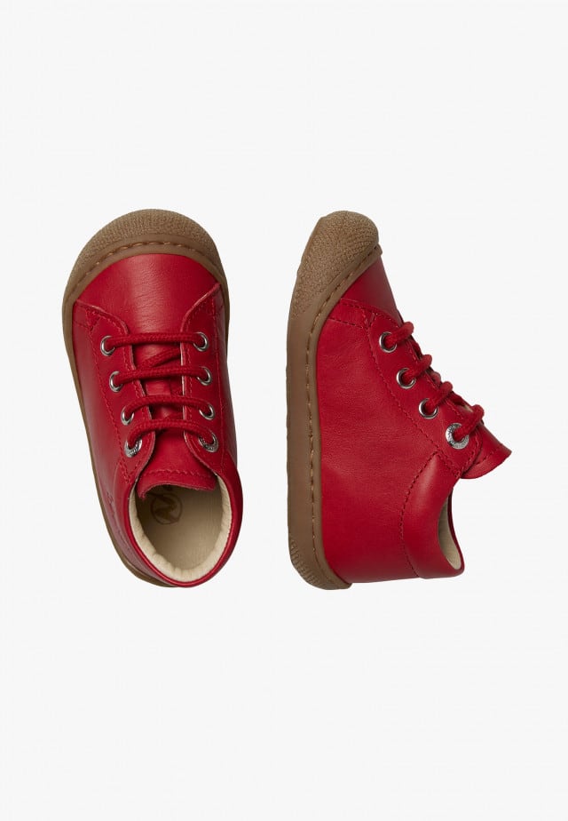 NATURINO COCOONLauflernschuhe aus Leder, Rot-Braun