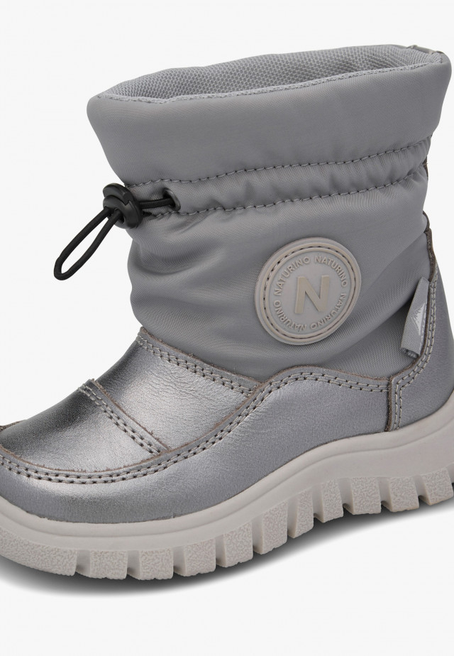 NATURINO VARNA 2 WP.Stiefel aus Veloursleder und technischem Gewebe, Silber