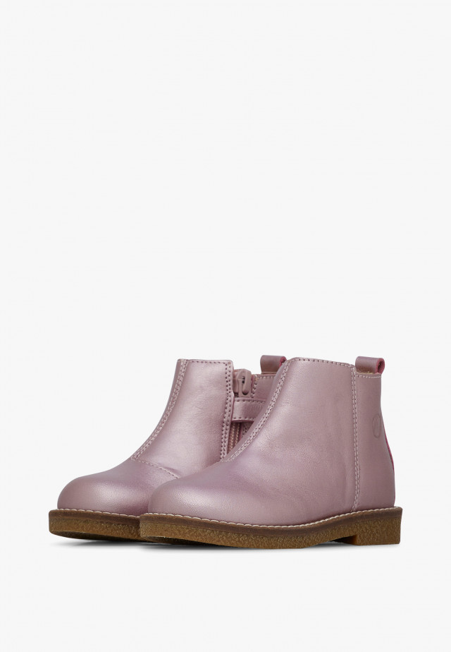 NATURINO DASIEStiefeletten aus Leder, Rosa