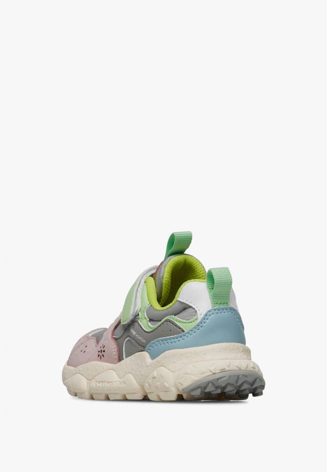 YAMANO 3 JUNIOR VL.Sneakers aus Kunstleder und technischem Gewebe, Grau-Rosa