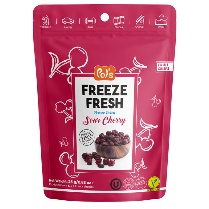 Gefriergetrocknete Sauerkirschen, 25g von Pol's Freeze Fresh