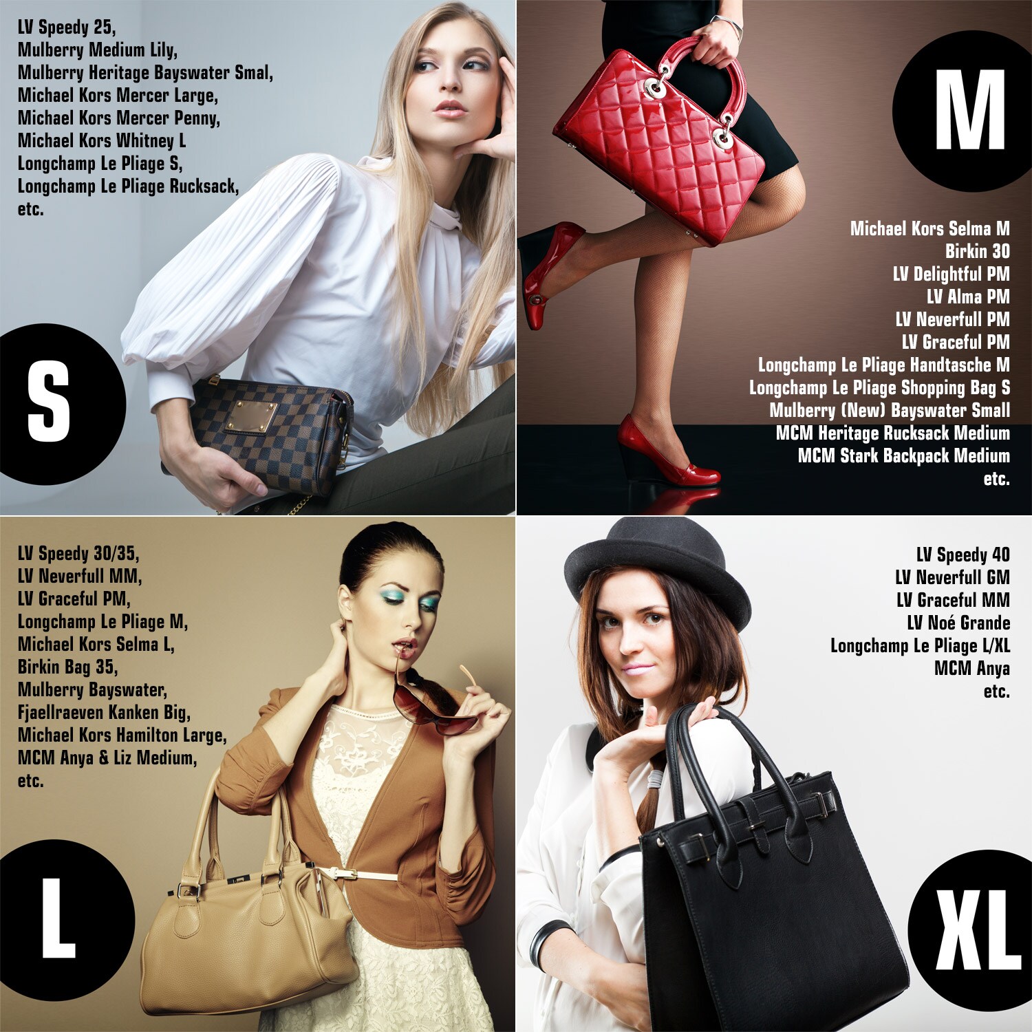 Handtaschen Organizer 30x12x17 cm Filz Tasche Innentasche Taschen Einsatz L Grau