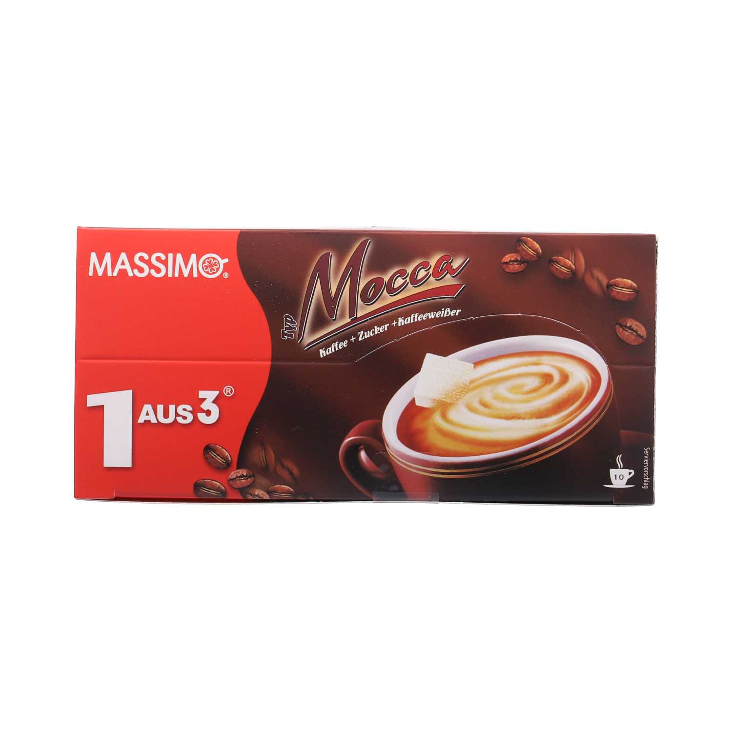 Massimo Mocca Kaffee+Zucker+Kaffeeweißer 10x 18 g