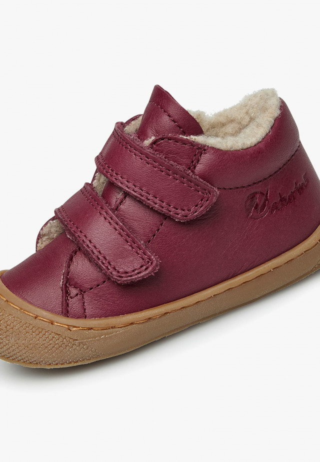 NATURINO COCOON VLLauflernschuhe aus Nappaleder mit Wollfutter, Dunkelrot