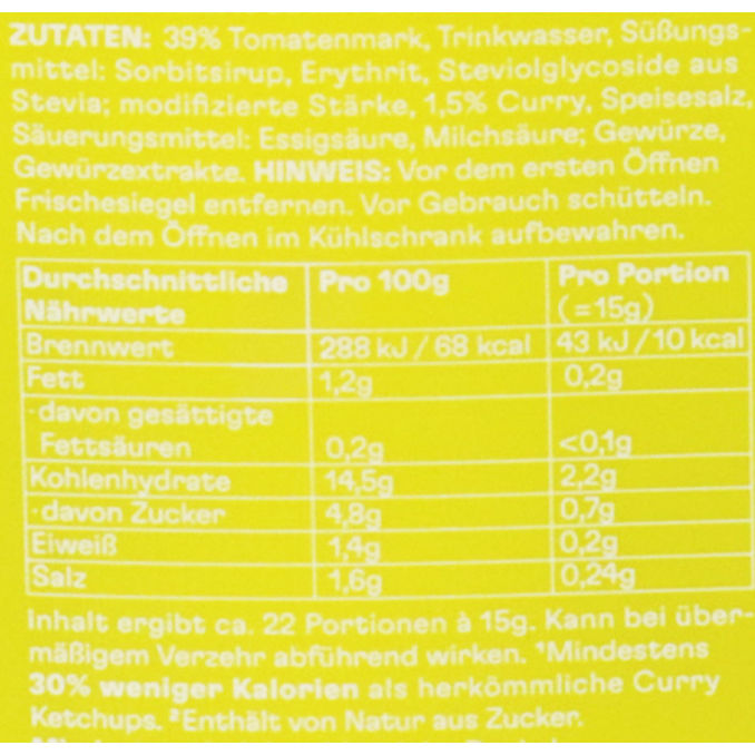 Curry Ketchup, 300ml von hello taste