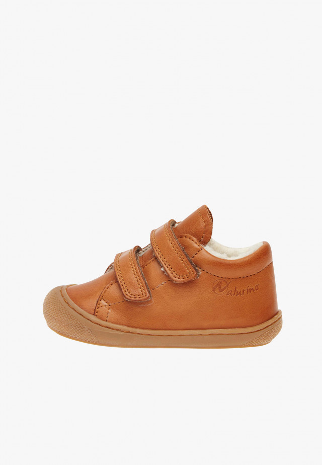 NATURINO COCOON VLLauflernschuhe aus Nappaleder mit Wollfutter, Cognac