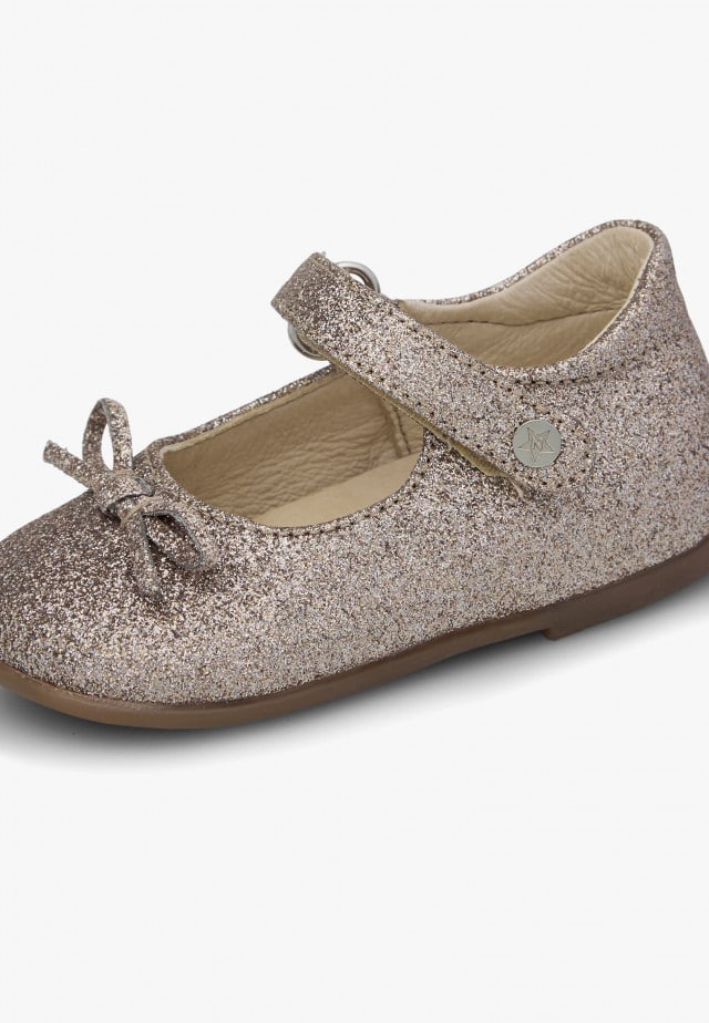 NATURINO BALLETBallerinas aus glitzerndem Leder, Hellrosa