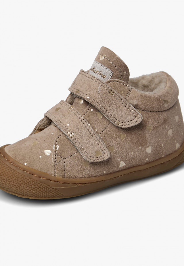 NATURINO COCOON VLLauflernschuhe aus Veloursleder, Taupe
