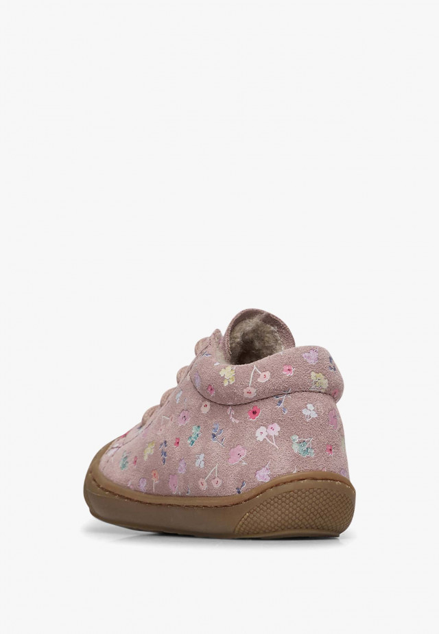 NATURINO COCOONLauflernschuhe aus Veloursleder, Rosa