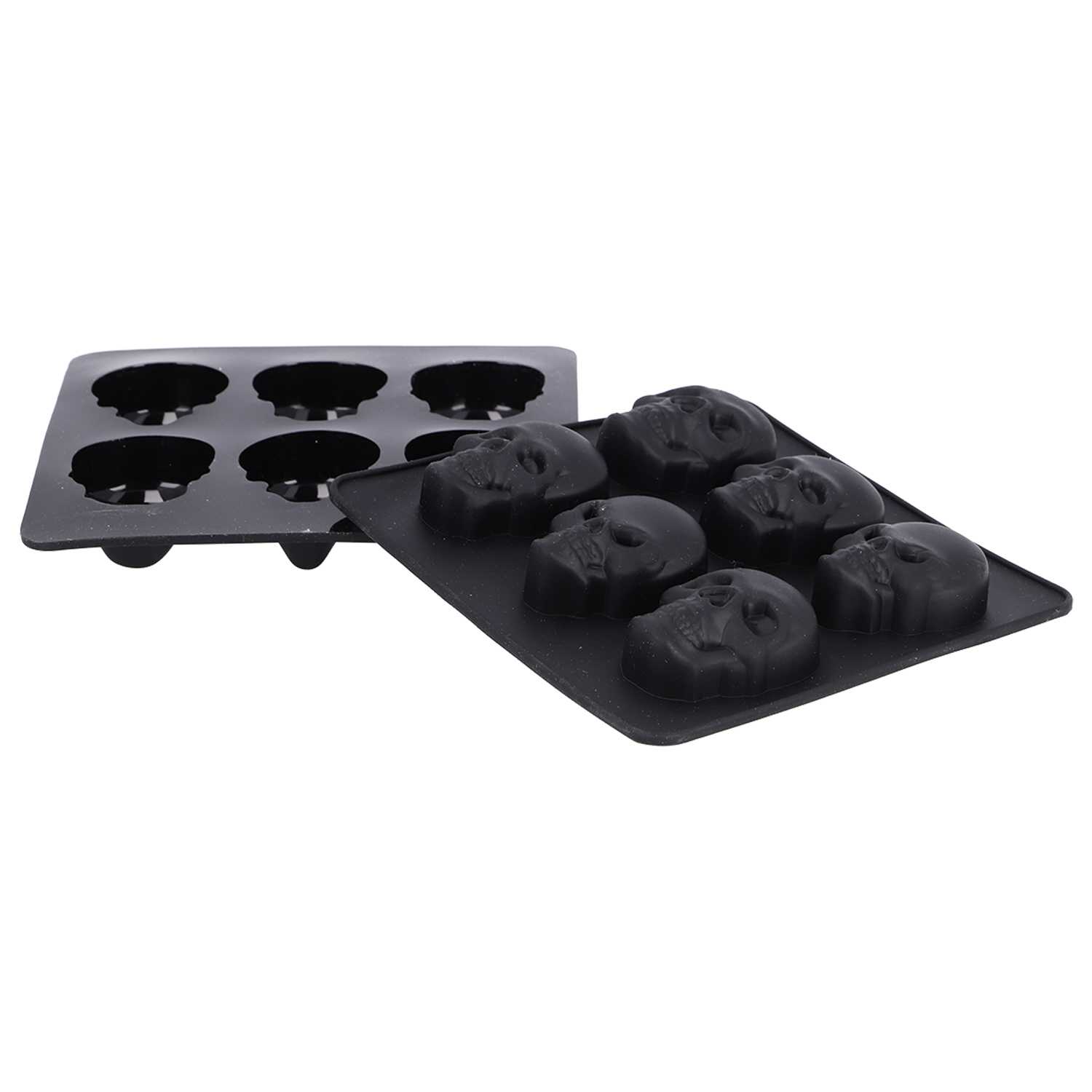 Eiswürfelform Totenkopf 2er Silikon