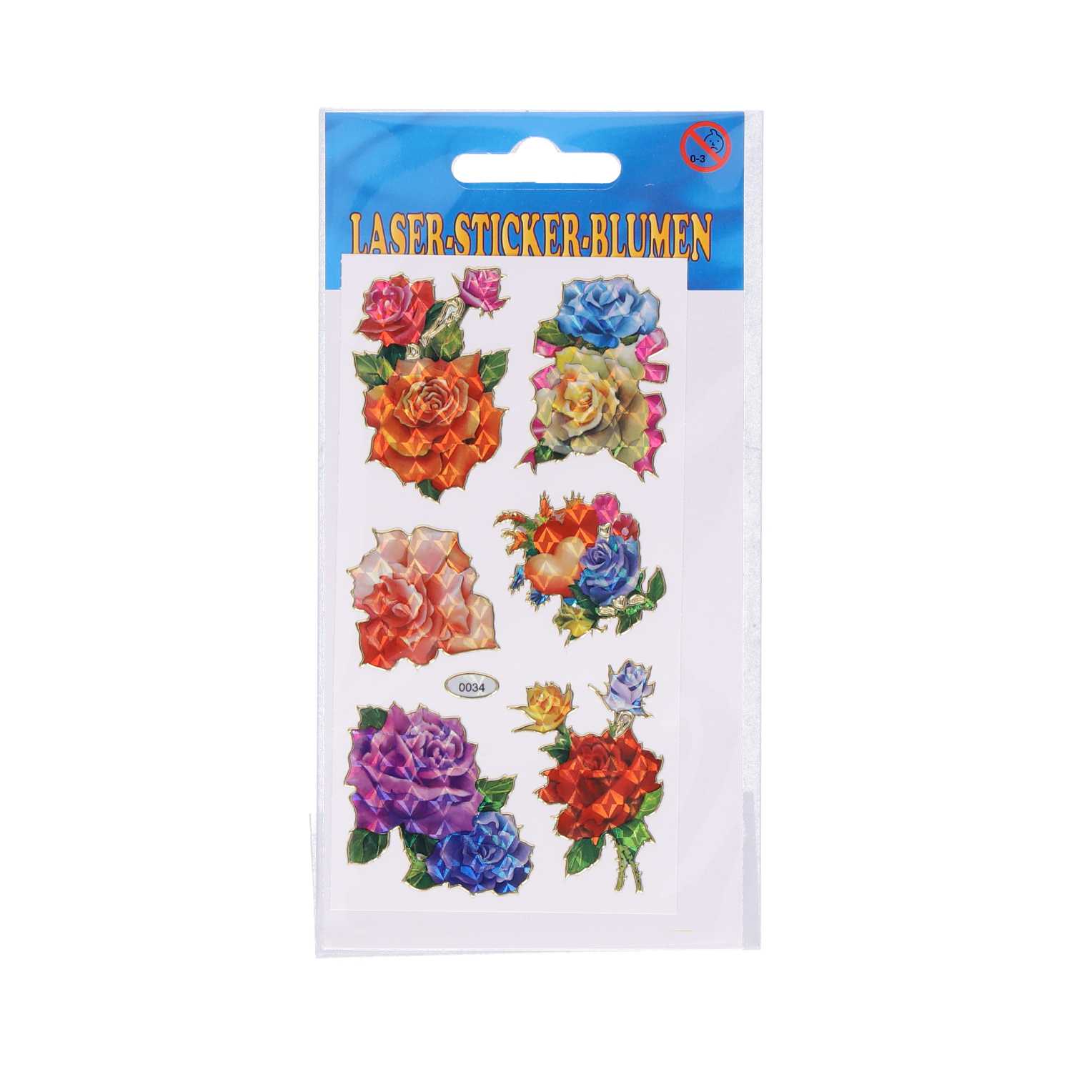Sticker Laser, Blumen, sortiert