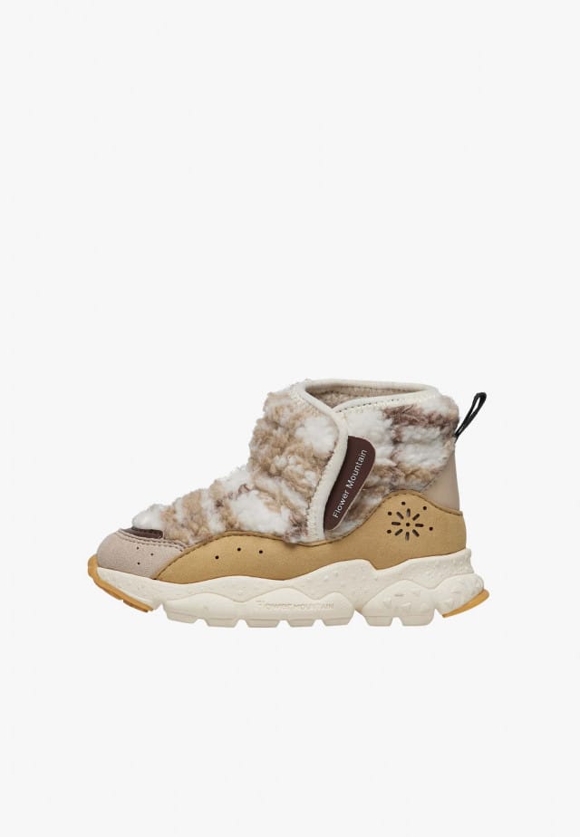 TARO JUNIOR WP.Stiefeletten aus Kunstleder und Wolle, Beige-Creme