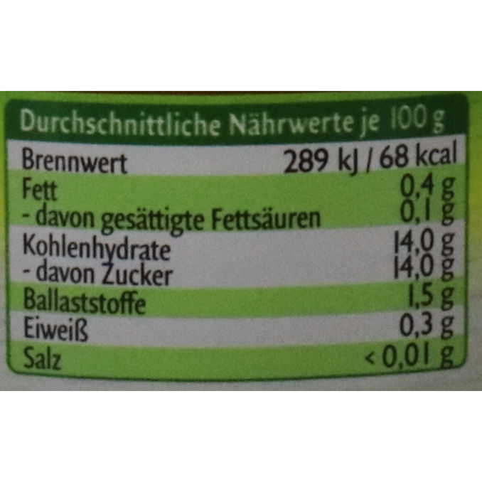 Apfelmus mit Pfirsich, 350g von Hainich