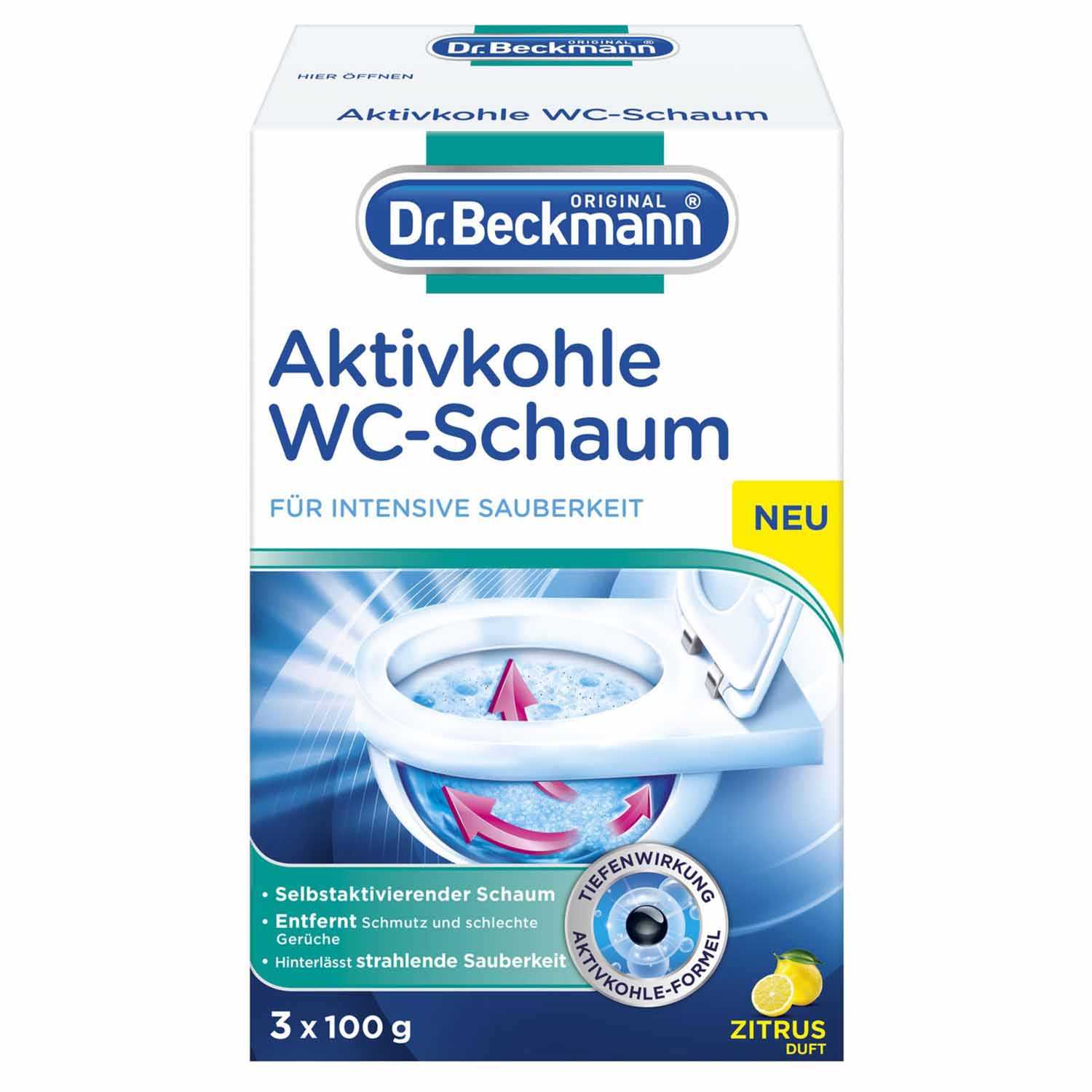 Dr. Beckmann Aktivkohle WC-Schaum Zitrus 3x 100 g