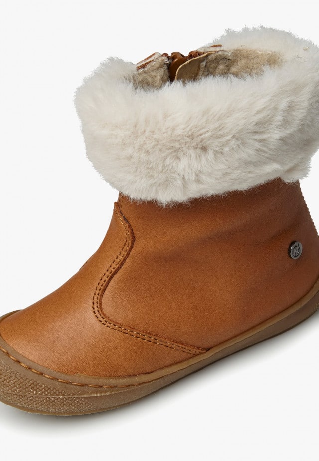 NATURINO DORDYStiefeletten aus Leder und Wolle, Braun