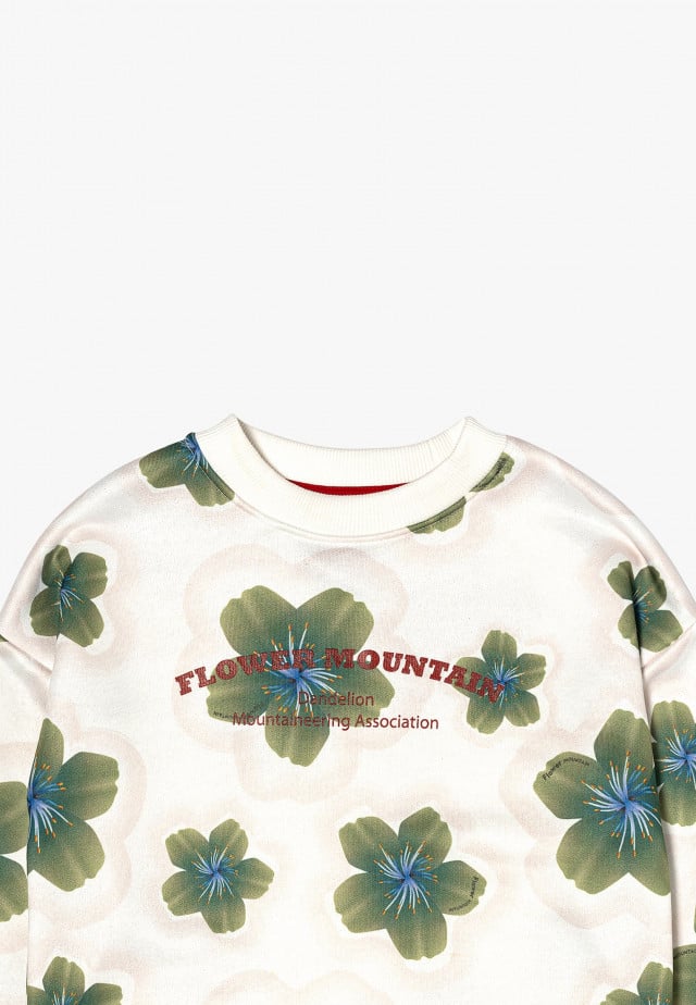 YORI-TWOSweatshirt, Weiß-Grün