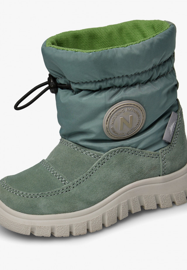 NATURINO VARNA 2 WP.Stiefel aus Veloursleder und technischem Gewebe, Salbei