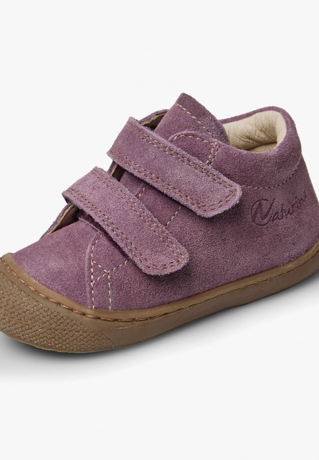 NATURINO COCOON VLLauflernschuhe aus Veloursleder, Dunkelrosa
