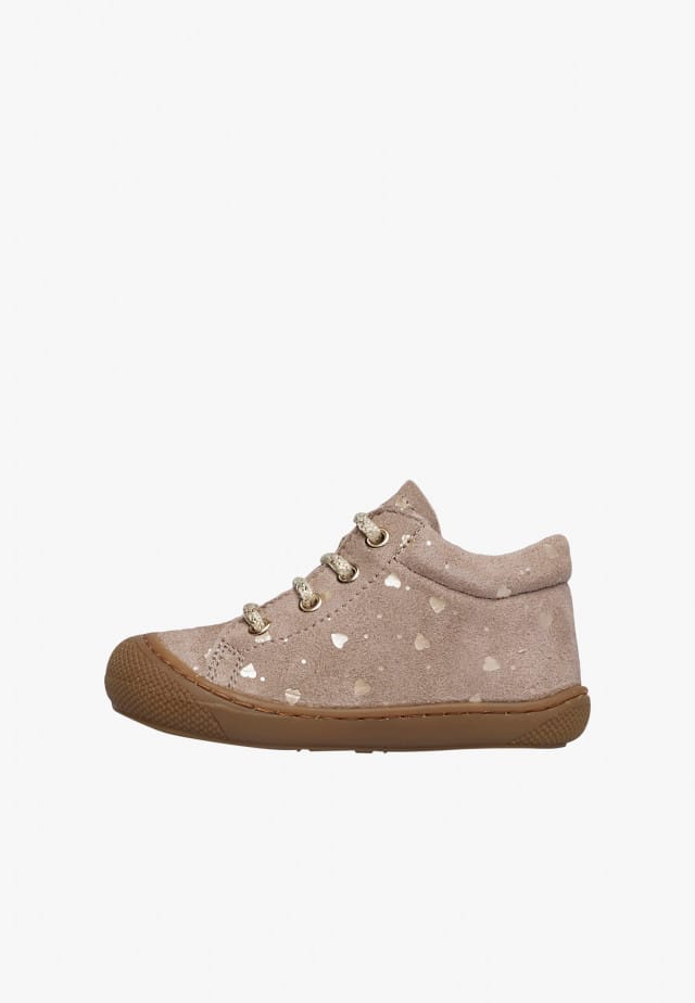 NATURINO COCOON ZIPLauflernschuhe aus Veloursleder mit Reißverschluss, Taupe