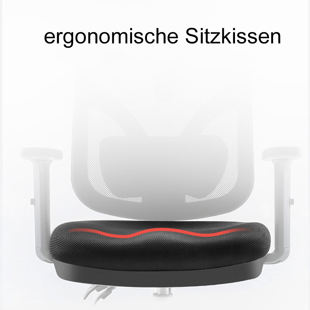 Bürostuhl MCW-J92, Schreibtischstuhl, ergonomisch, verstellbare Lordosenstütze und Armlehne ~ schwarz