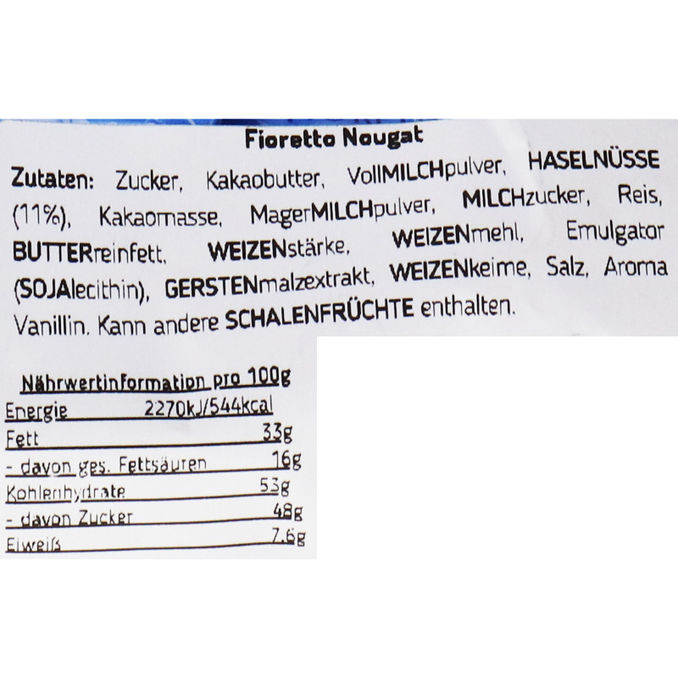 Lindt Fioretto Nougat, 500g von Lindt