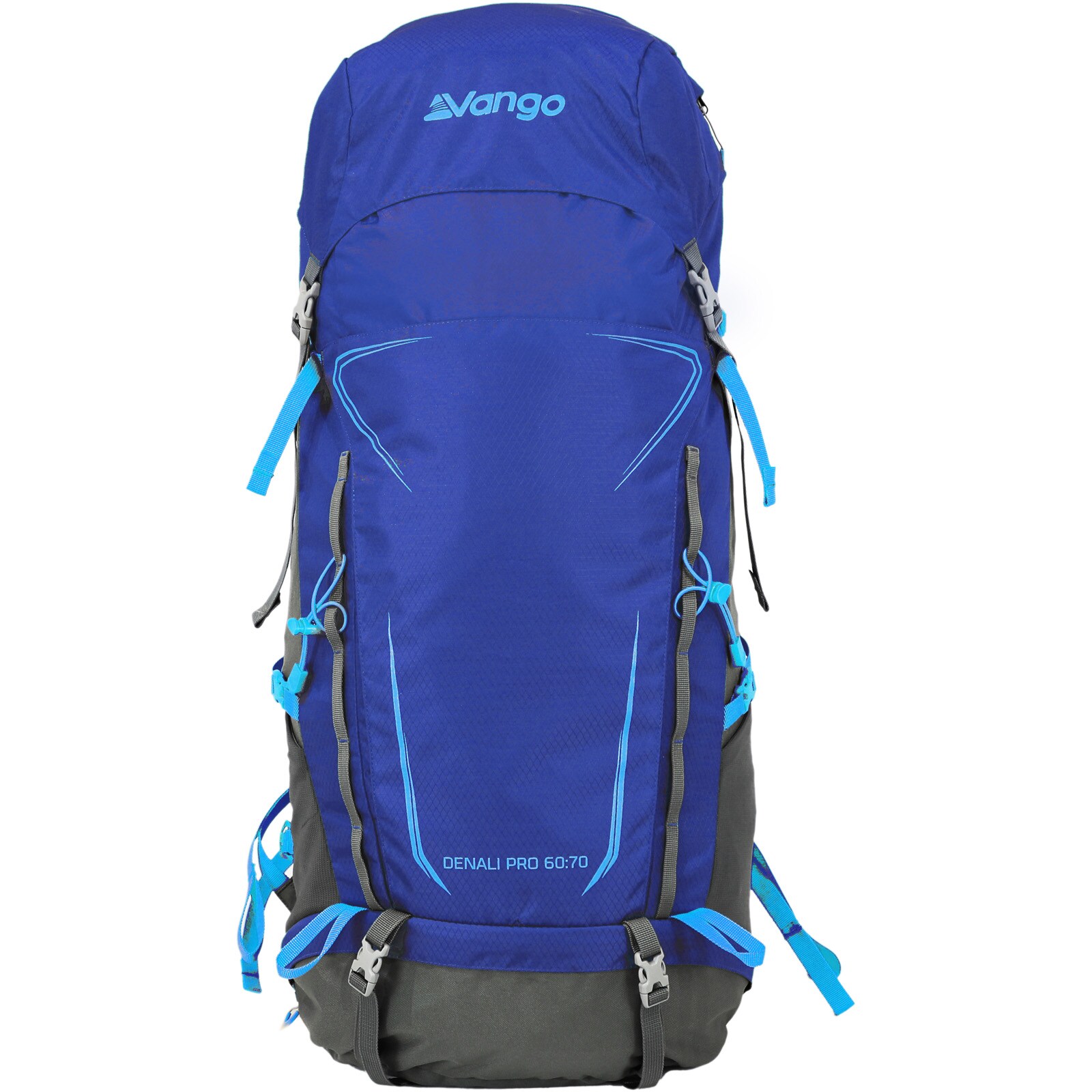 VANGO Trekkingrucksack Denali Pro 60:70 L Outdoor Wander Rucksack Regenschutz Farbe: Classic Blue