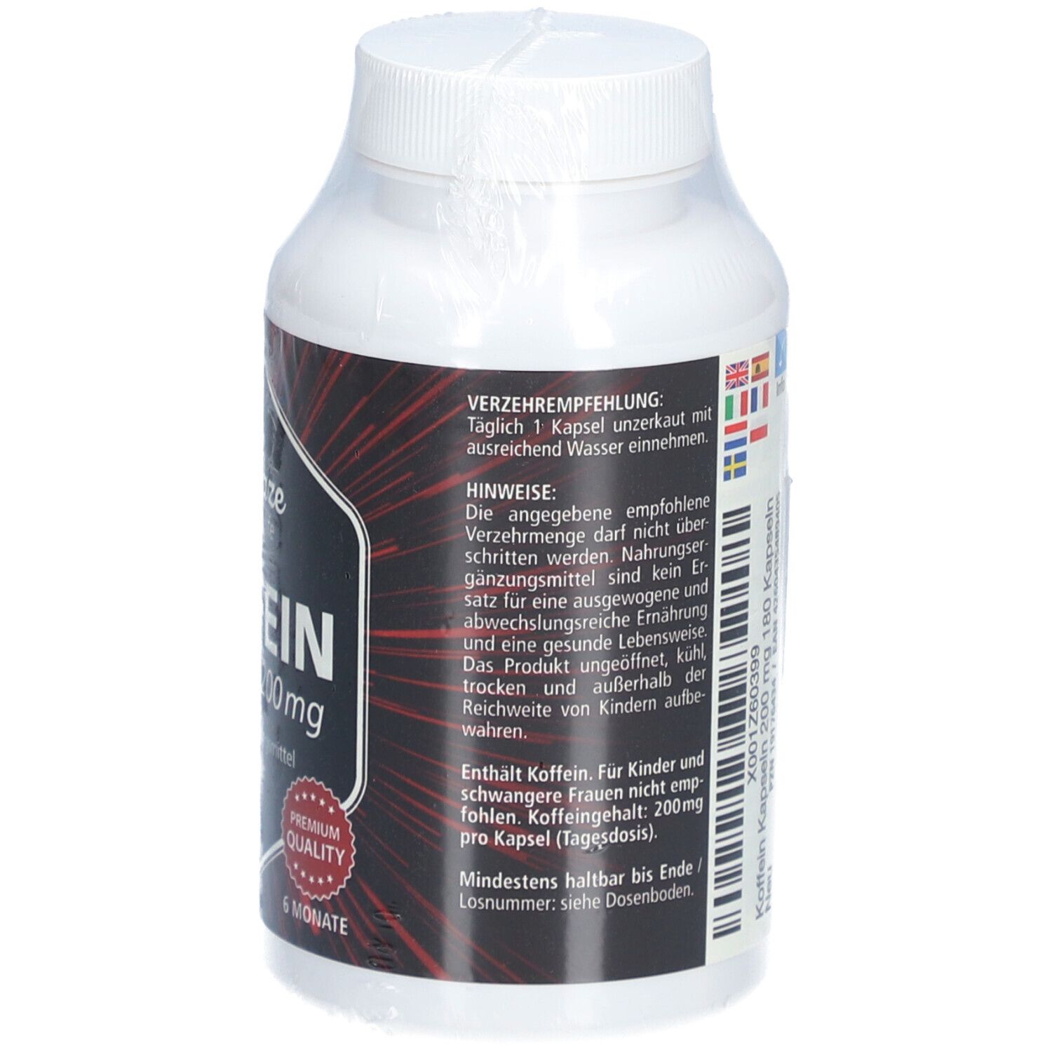 Koffein 200 mg hochdosiert