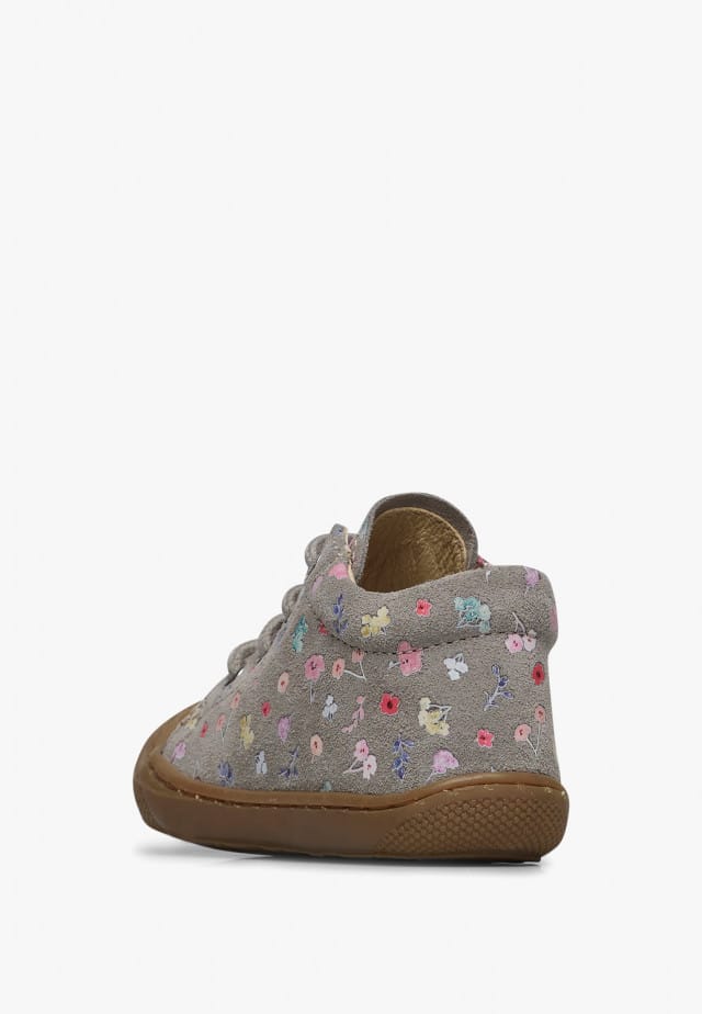 NATURINO COCOONLauflernschuhe aus Veloursleder, Dunkelgrau