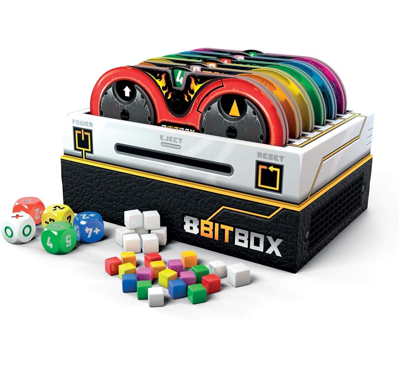 IELLO 515453 - Spielesammlung - 8 Bit Spiel Box Brettspiel Gesellschaftsspiele Spiel