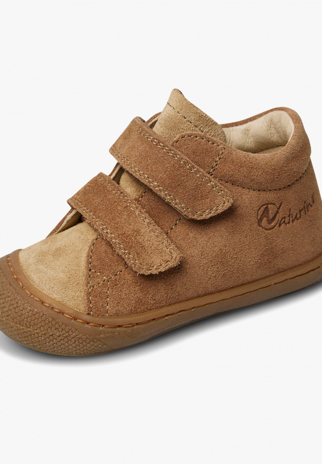 NATURINO COCOON VLLauflernschuhe aus Veloursleder, Beige-Braun