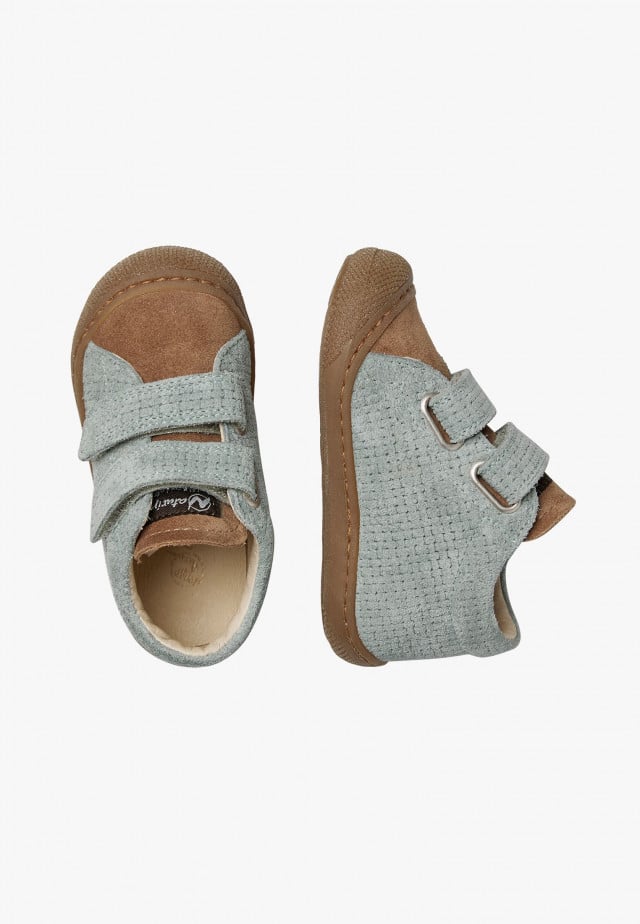 NATURINO COCOON VLLauflernschuhe aus Veloursleder, Salbei-Braun