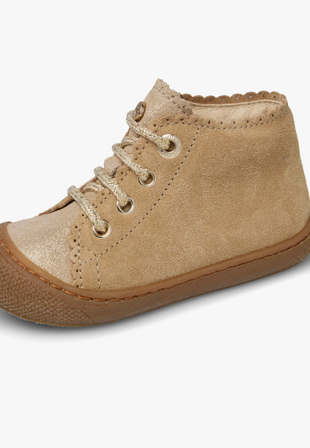 NATURINO COTTINSLauflernschuhe aus Veloursleder, Beige