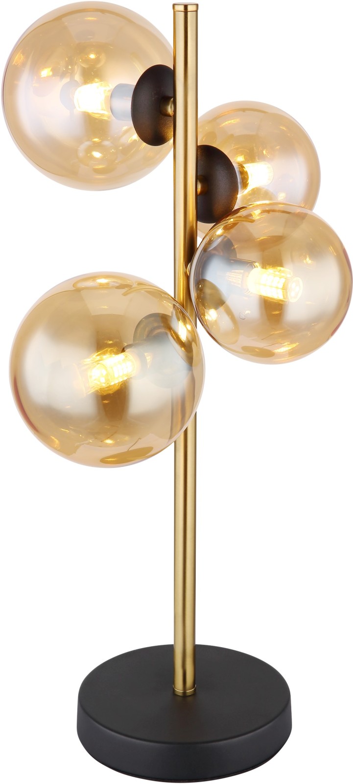 LED-Tischleuchte - goldfarben-schwarz - 48 cm