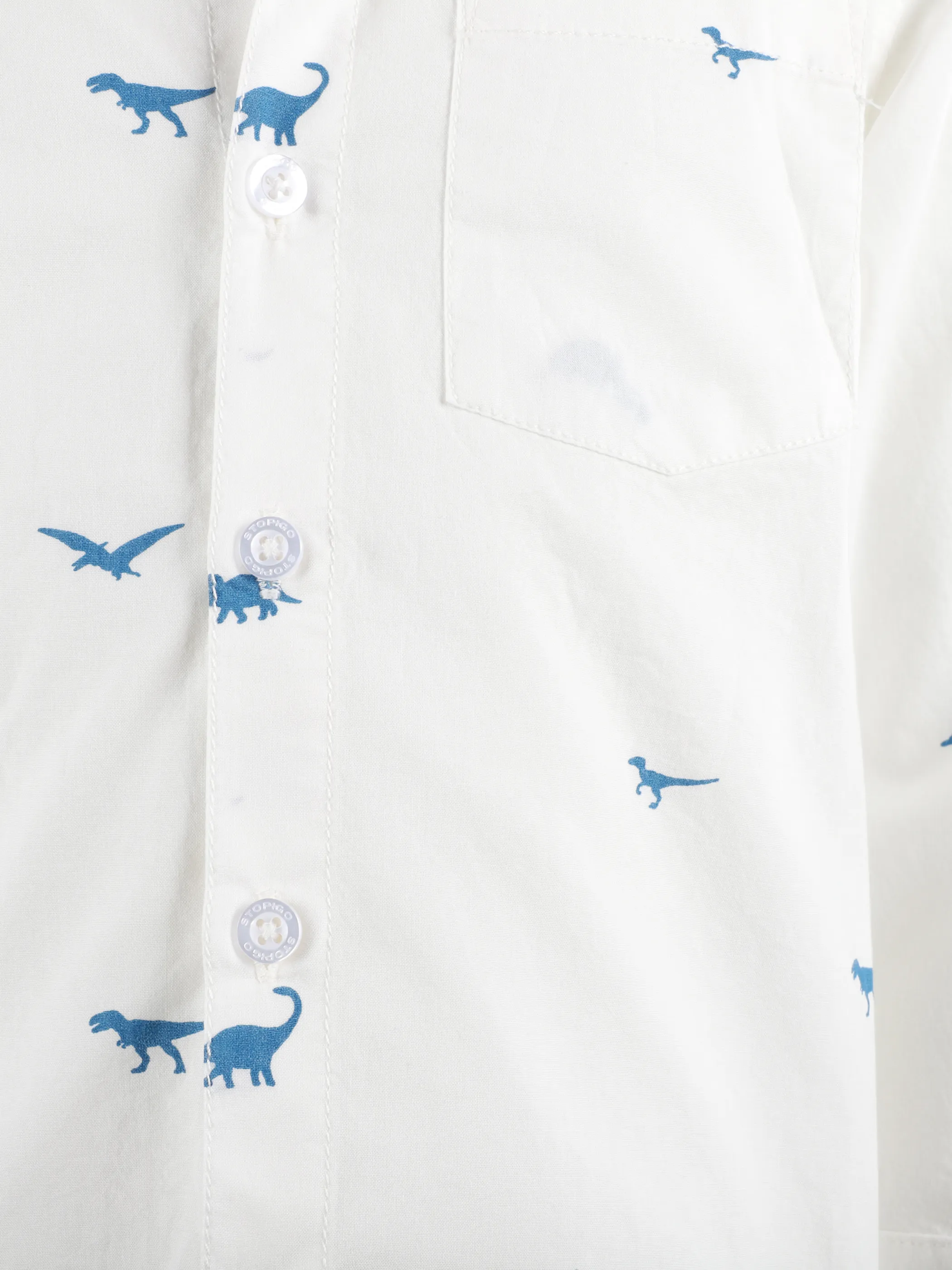 Jungen Hemd mit Dino Alloverprint