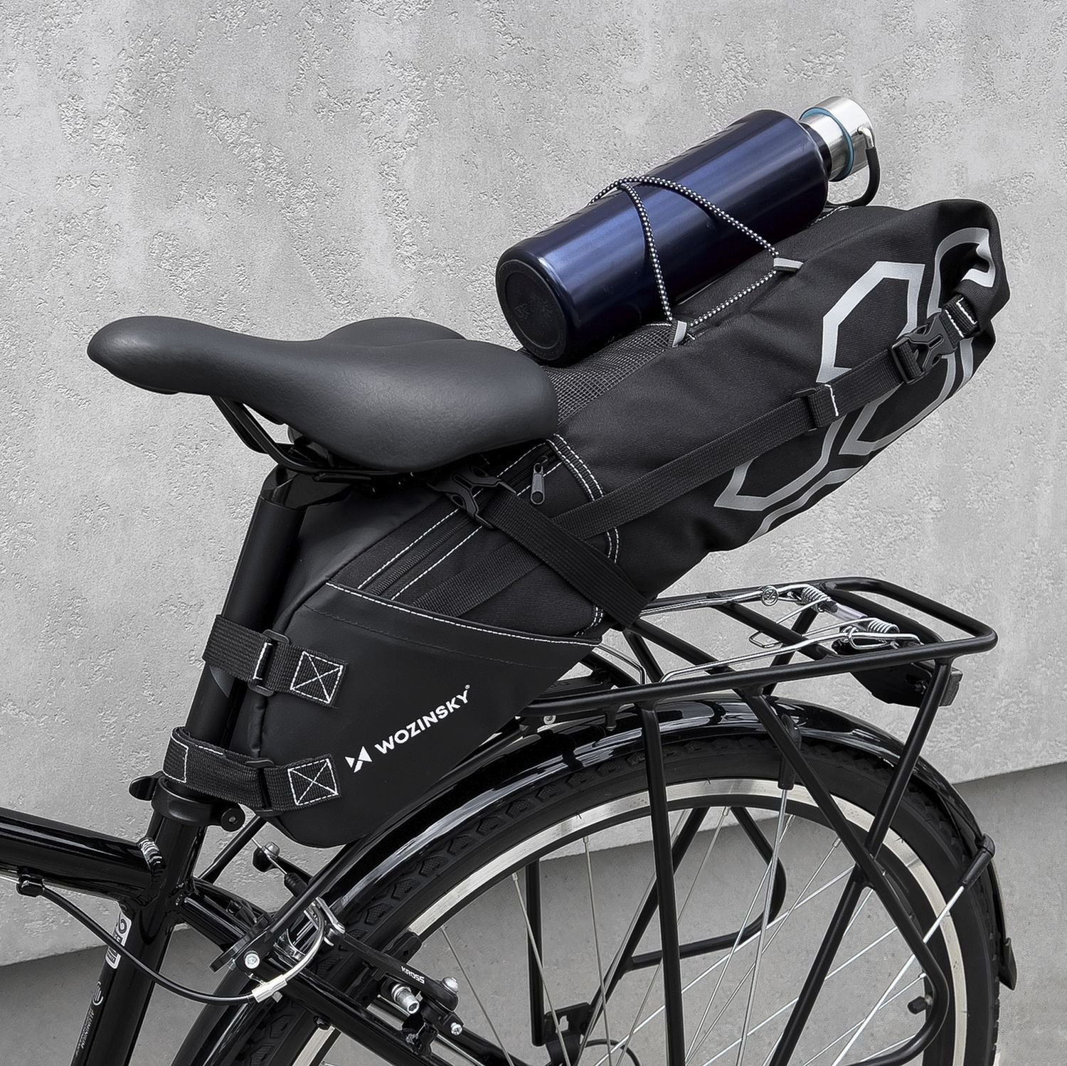 Geräumige Fahrrad Satteltasche Satteltasche groß 12l schwarz