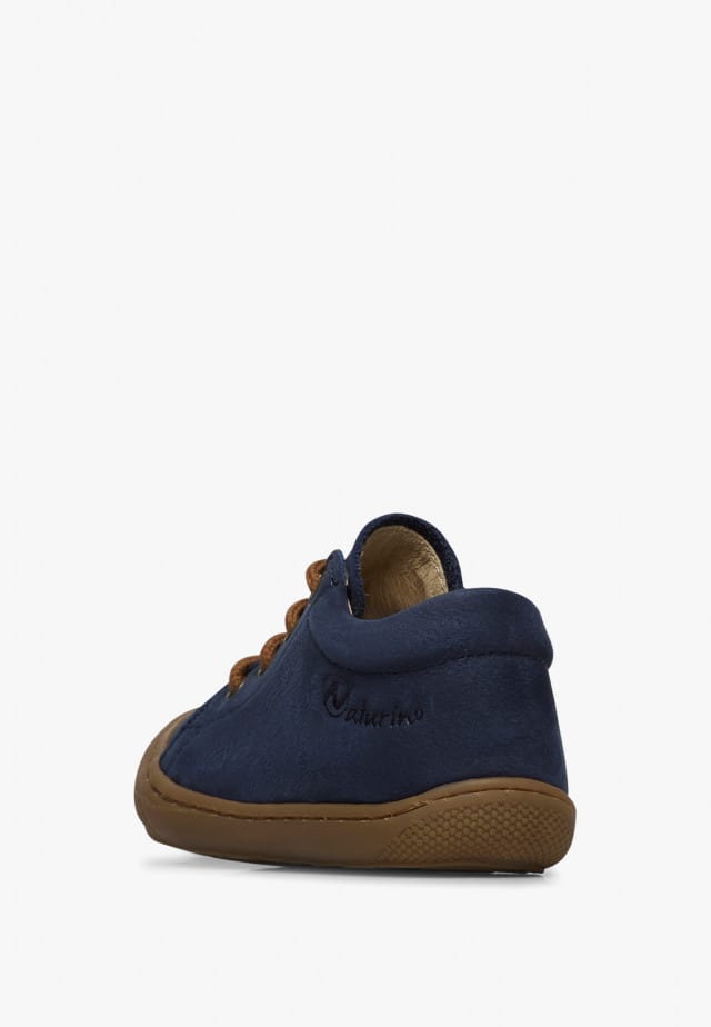 NATURINO COCOONLauflernschuhe aus Veloursleder, Marineblau