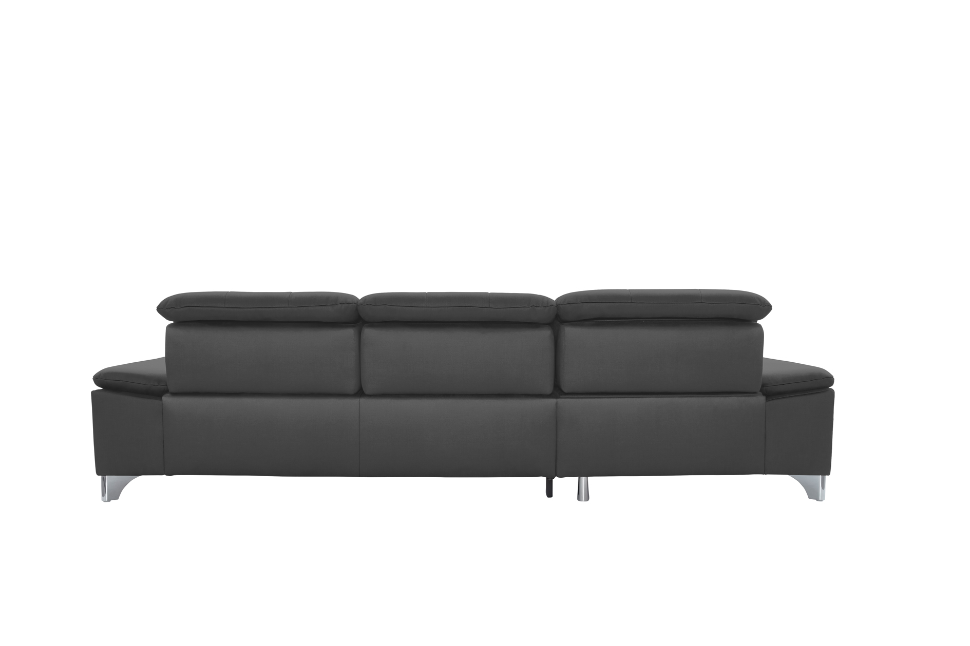 polsterpower Ecksofa - Miro grau - Basismodell - Recamiere links
