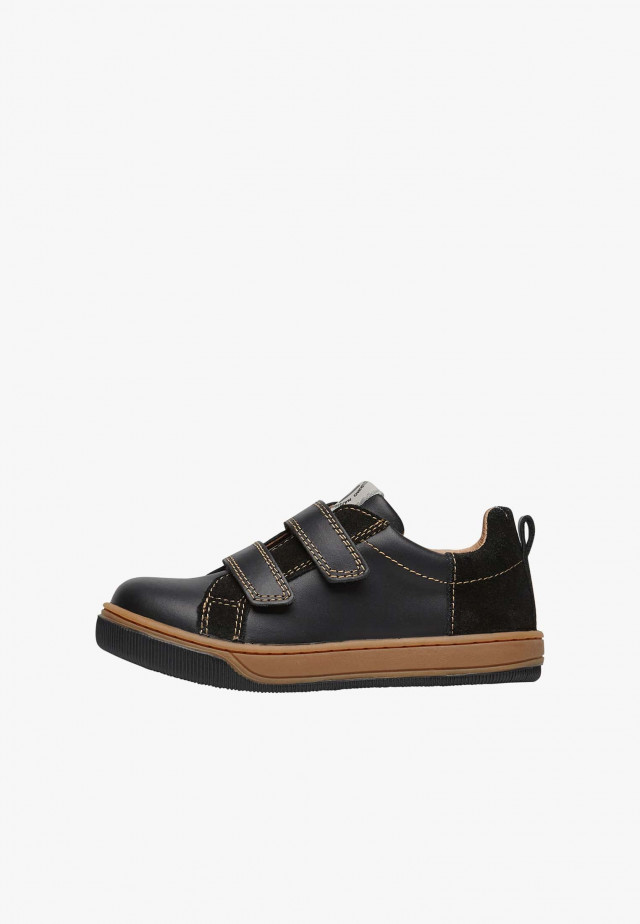 NATURINO CALEB VL.Sneakers aus Veloursleder und Leder, Schwarz