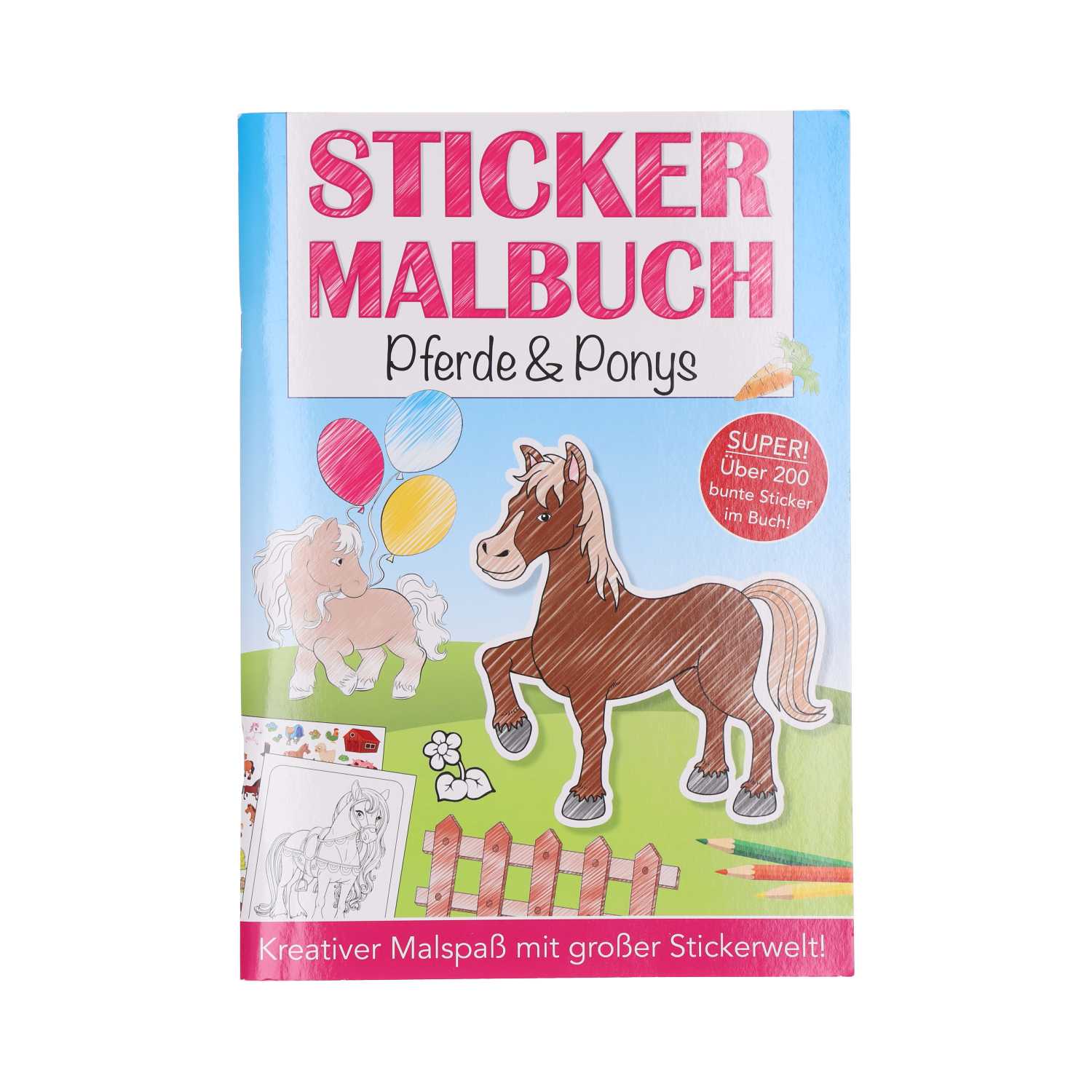 Malbuch mit Sticker, 64Seiten