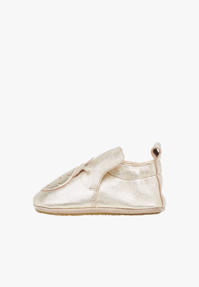NATURINO DLONBabyschuh aus Kalbsleder in Metallic-Optik, Platin